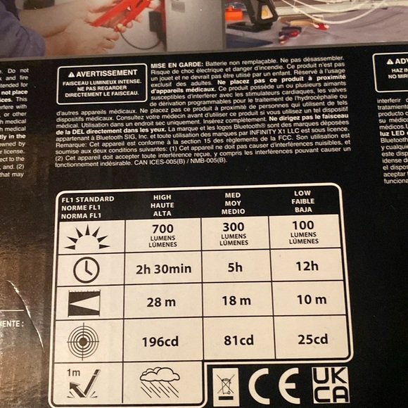 Infinity X1 Work Lights with Bluetooth Speakers, 2-pack NIB - never opened - Picture 2 of 3